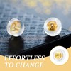 20 Pcs Locking Earring Backs, 18K Gold Silicone Replacement for