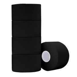 Tape (5 Pack) Black Athletic Sports Tape, Very Strong Adhesive and Hypoallergenic NEW