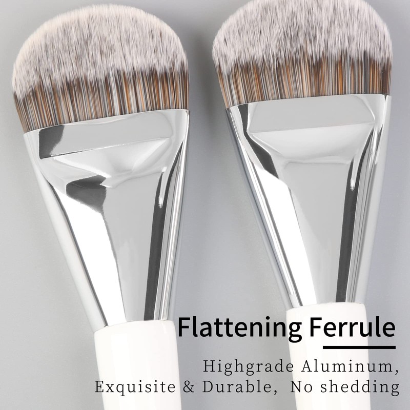 ENZO KEN Flat Foundation Brush, Oversized, Large Double-Sided Liquid Foundation
