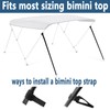 One Hooks Adjustable Bimini Boat Top Straps,38"~70"Marine Awning Webbing Straps,with