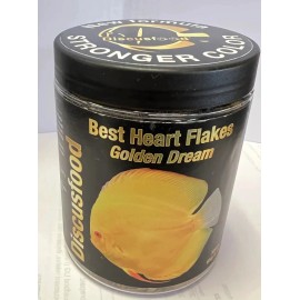 Discusfood Best Heart Flakes Golden dream - premium Fish Food - 65g