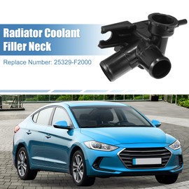 uxcell No.25329-F2000 Engine Radiator Filler Neck W/O Cap for Hyundai Veloster 2019-2021 for Hyundai Elantra for Kia Forte 2019-2023 Plastic Upper Radiator Coolant Filler Neck Water Pipe