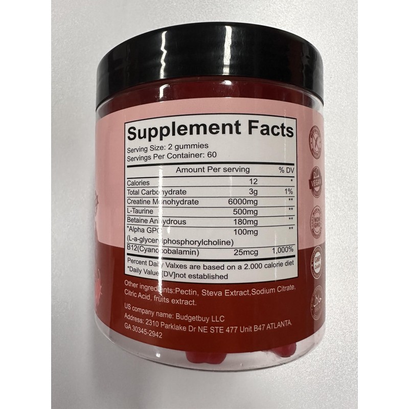 KAOXNU Creatine Monohydrate Gummies for Men & Women 120 CT