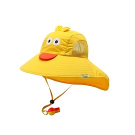 CHUANGOU Sun Hat Girls Boys with Sun Protection UPF 50 Wide Brim Fishing Hat Beach Hat for 3-12 Years, yellow