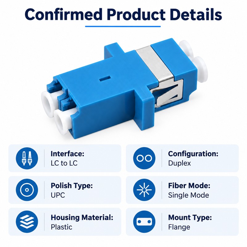 LC-LC Duplex Fiber Optic Coupler for Single-Mode Networks – UPC