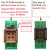 PLCC44 to DIP40 Programmer Adapter Socket Support MCU Flash and