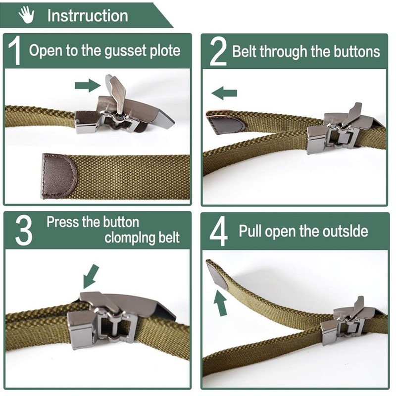 LKMY Tactical Men's Nylon Canvas Cotton US Army Belt Metal