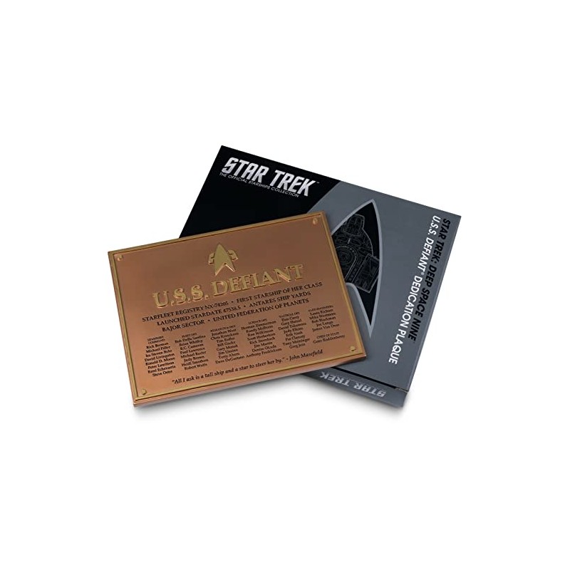 Eaglemoss Star Trek Deep Space Nine U.S.S. Defiant Dedication Plaque