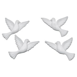 Wax Doves Motif 40 mm 2 Pairs