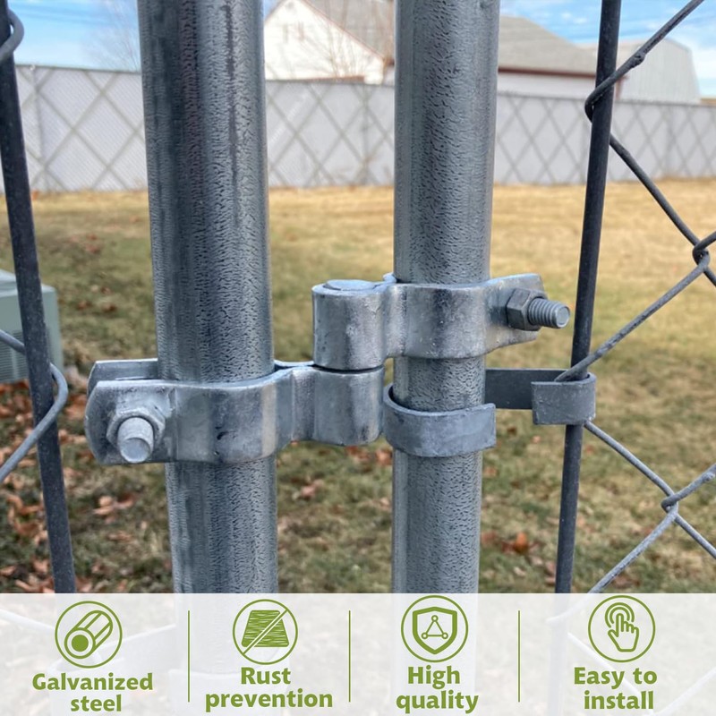 1-3/8" x 2-3/8" Chain Link Fence Gate Post Hinge Kit,