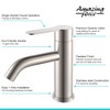 AMAZING FORCE Bathroom Faucet Brushed Nickel Bathroom Sink Faucet Single