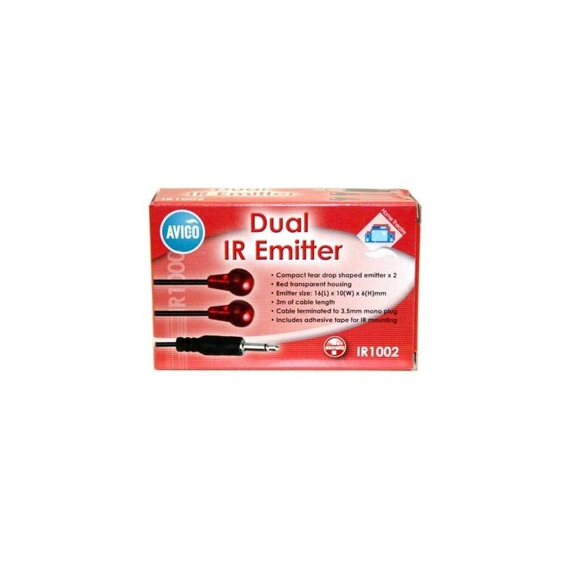 Dual Infrared IR Emitters Suits Remote Control Extender Repeater Systems