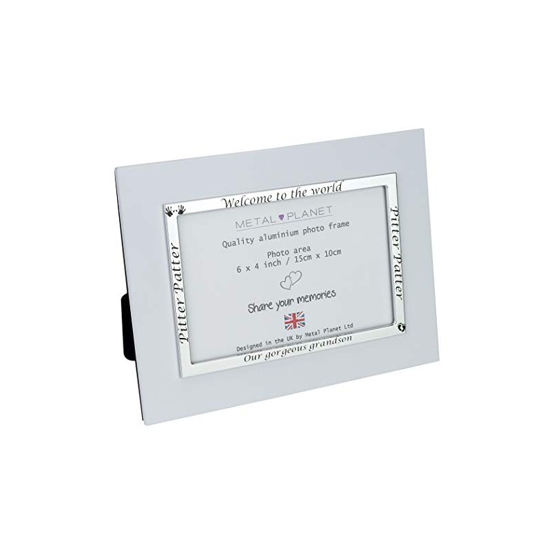 Grandson photo frame 6x4 inch photo size, Aluminium 'Our Gorgeous