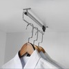 VILLCASE Adjustable Closet Rod, Retractable Closet Pull Out Rod Wardrobe