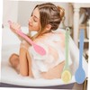 PACKOVE 3Pcs Long Handle Shower Brushes Soft Bristle Bath Scrubbers