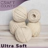 Craft County - Cuerda de algodón de macramé natural para