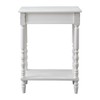 SOFE White Wood End Table, Modern Living Room Side Table,