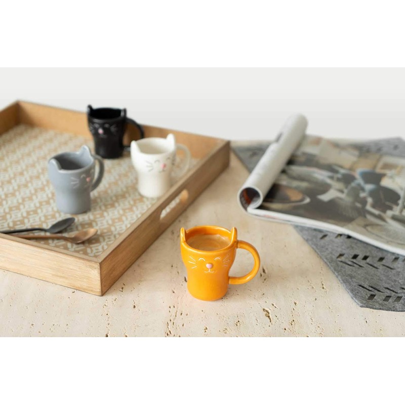 Balvi Meow! 4 x Cat Shaped Coffee Set - 90ml