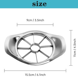 Primes Apple Slicer Stainless Steel Apple Slicer Apple Slicer Fruit Slicer Fruit Cutter Divider Sharp Apple Cutter Corer Remover Easy Grip Handle with 8 Blades for Apple