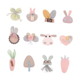 COHEALI 24pcs Cartoon Animal Hair Clips Decorative Hairpins for Girls Random Styles for Unique Outfits Lightweight and Comfortable Accessories