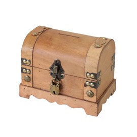HMF 6403800 Treasure Chest with Lock Pirate Wooden Box Various Sizes