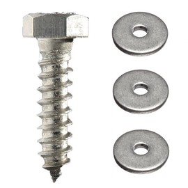 Fastener Pro 1/4 x 2-1/2-Inch Hex Head Lag Screw Kit, 18-8 (304) Stainless Steel, 10-Pack (10 Lag Screws + 10 Flat Washers)