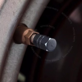 PS-AUTO For Jeep Grand Cherokee Wrangler Liberty Tire Valve Cap 4pcs Black Hexagon shape