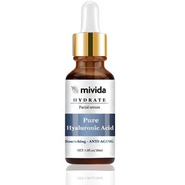 mivida Sérum Facial De Ácido Hialurónico Hidratación Profunda Y Antiedad. Textura Ligera, No Grasa Y De Rápida Absorción. Rellena Y Reafirma Líneas...