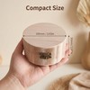 BRYHZKCM 2Pcs Round Wooden Box with Lid Lock, Wedding Ring