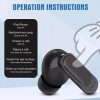 Black Bluetooth 5.4 Wireless LED Display Touchscreen Noise Reduction Headphone