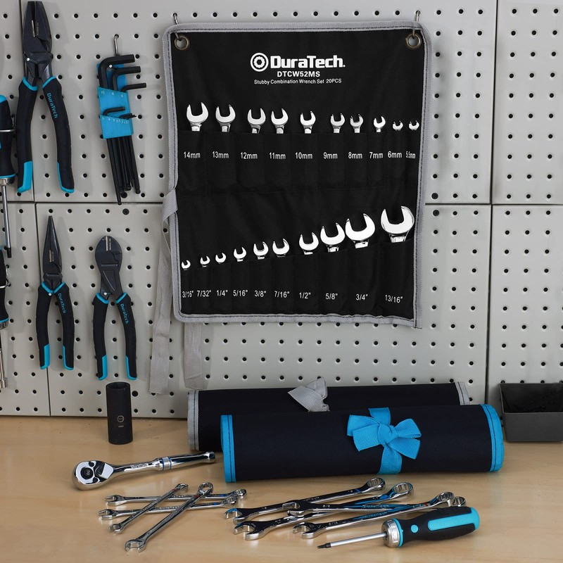 DURATECH 52-Piece Combination Wrench Set, Regular & Stubby, SAE &