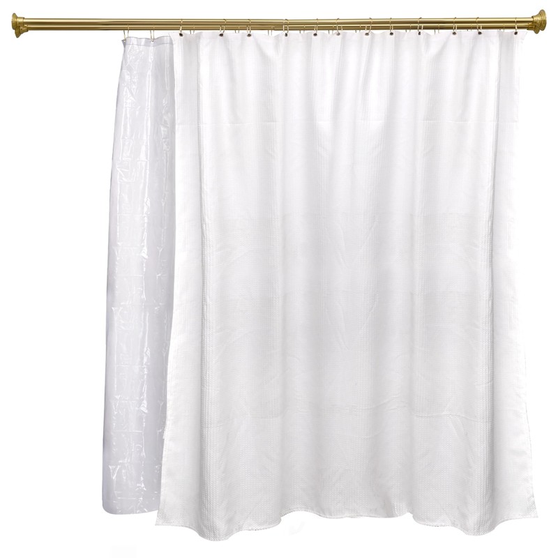 Utopia Alley Adjustable 72-Inch Double Shower Curtain Tension Rods -