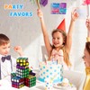 ASONA 48Pcs Mini Cubes Bulk, Holographic Puzzle Cubes Birthday Party