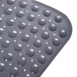 Shower Mats, Non-Slip Mat, Antibacterial, Anti-Mould, Quarter Circle, Corner Area, Bath Mats with Suction Cups for Bathtub, Shower (54 cm x 54 cm, Grey)