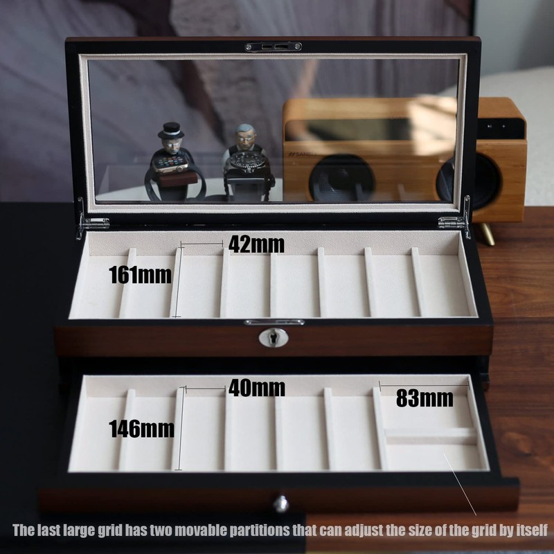 Besforu Pocket Knife Display Case for men collection holder 15-17