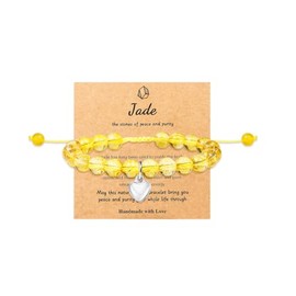 COLORFUL BLING Natural Healing Stone Cross Beaded Strand Adjustable Dangling Bracelet With Meaningful Card Inspirational Religious Faith God for Women Jewelry Gifts Christmas, Metal Stone, stone