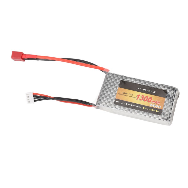RC LiPo Battery 11.1V 1300mAh 3s with 25CT Connector Lithium