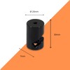 HALOTEC Set of 2 black decentralised brackets, wall or ceiling
