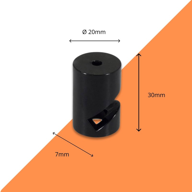 HALOTEC Set of 2 black decentralised brackets, wall or ceiling
