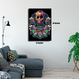 HUANNY Diamond Painting Horror Movie Diamond Art Friday 13th, 5D Full Drill Cross Stitch Embroidery Kits