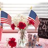 50 PCS Small American Flags on Stick, 4 x 6