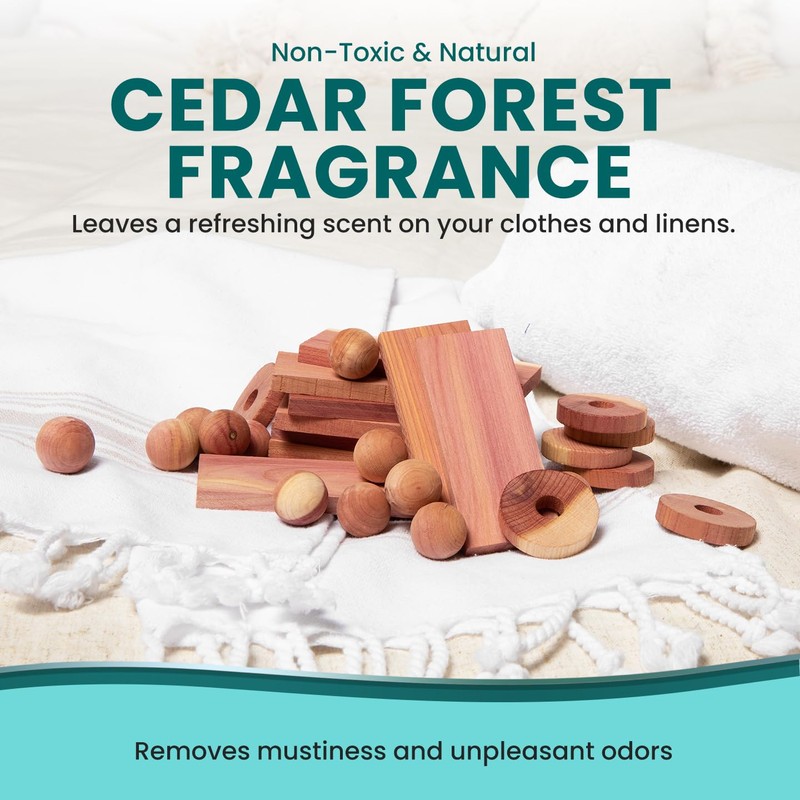 36 Cedar Blocks for Clothes Storage - Cedar Chips for