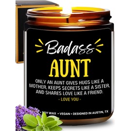 Aunt Candle, Best Sentimental Gifts from Niece and Nephew, Unique Birthday and Mothers Day Gifts for Aunt, Thoughtful Presents for Birthday, Christmas, Special Occasions, Gift Ready