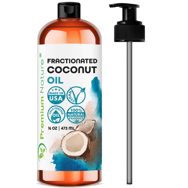 Fractionated Coconut Oil Skin Moisturizer - Cold Pressed MCT, Massage