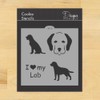 I Love My Lab Cookie and Craft Stencil by Designer