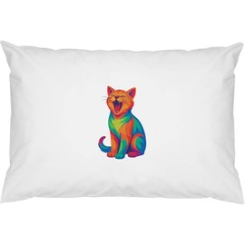 Azeeda 2 x 'Roaring Cat' Cotton Pillow Cases (PW00042377)
