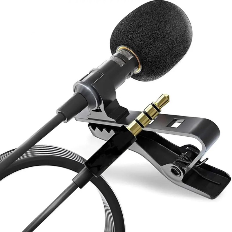 3.5mm Lavalier Microphone, Omnidirectional Condenser Mic Professional Grade with Easy