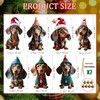 Pack of 7 Dachshund Christmas Tree Decorations Cute 2D Acrylic