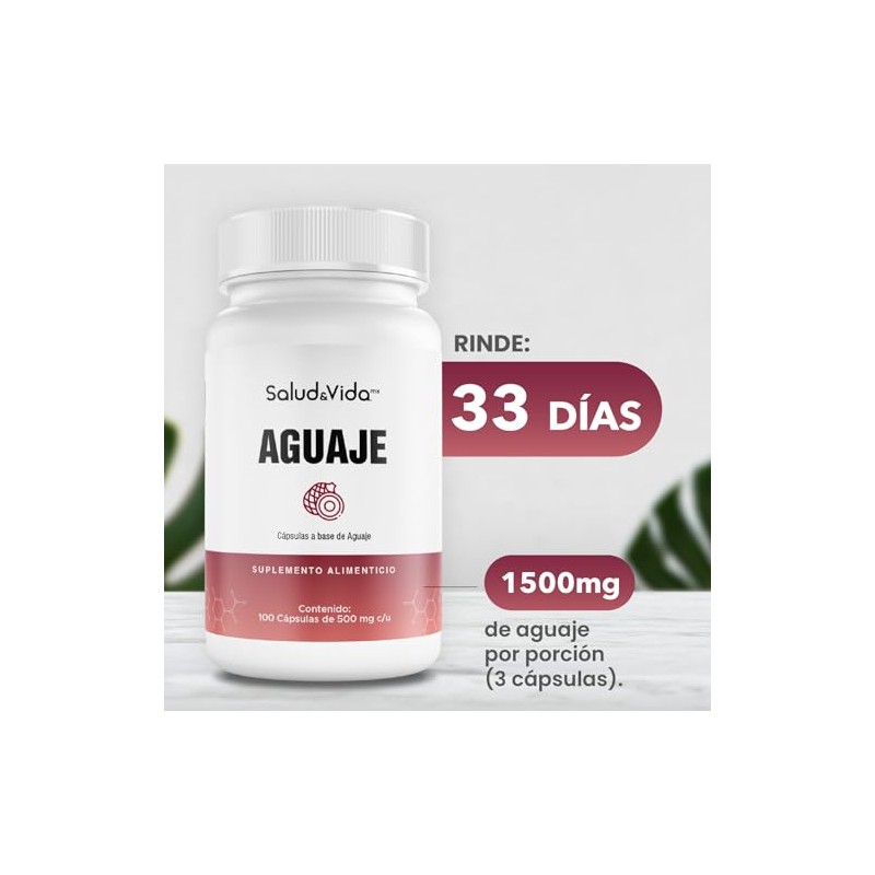 Aguaje Natural Peruano 1500 mg por porción (3 al día)