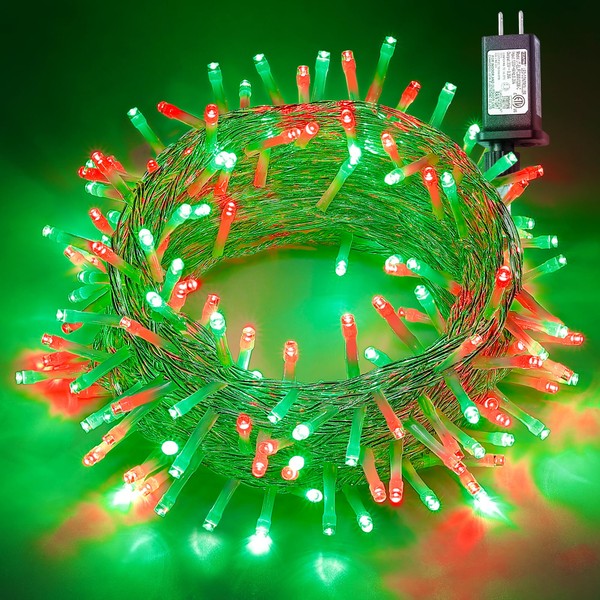 oopswow Red and Green String Lights, 33ft 100 LED Christmas